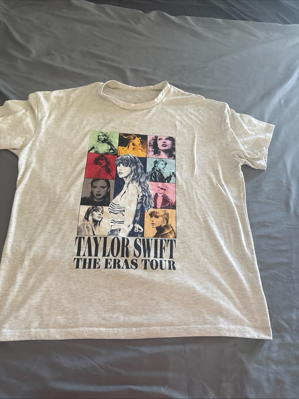 Light Gray Graphic Short Sleeve Tour Tee